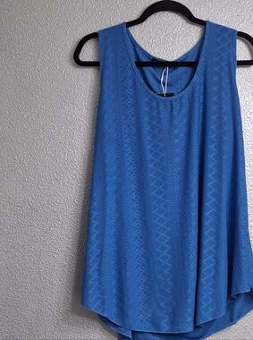 NWT Offfan Blue Sleeveless Tank Top   Size XL